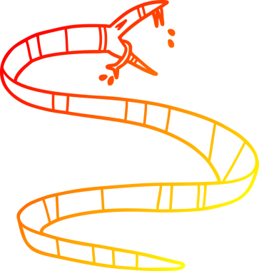 Bir insan tarafından çizilen zehirli yılanın sıcak çizgi çizimi