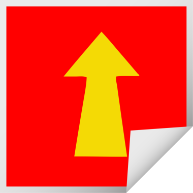 Bir insan tarafından çizilmiş kare soyulmuş tuhaf çizgi film oku.