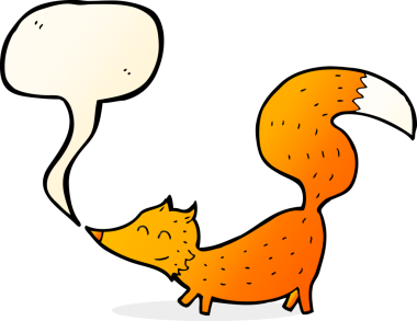 Bir insan tarafından çizilmiş küçük tilki çizgi filmi.