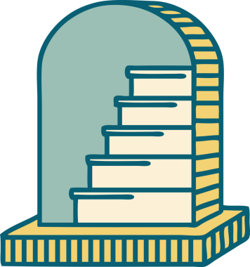 Bir insan tarafından çizilmiş bir mezar taşının ikonik dövme şekli