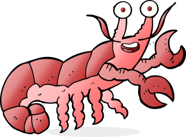 Bir insan tarafından çizilmiş serbest çizim ıstakoz.