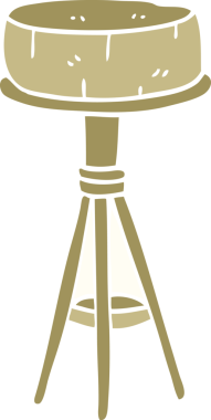 bir insan tarafından çizilmiş kahvaltı taburesi.