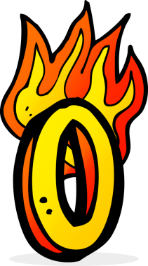 Bir insan tarafından çizilmiş yanan bir karikatür.