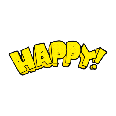 Bir insan tarafından çizilmiş serbest çizim mutlu metin sembolü