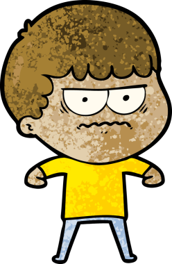 Bir insan tarafından çizilmiş rahatsız bir adam.