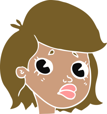 Bir insan tarafından çizilmiş üzgün bir kız.