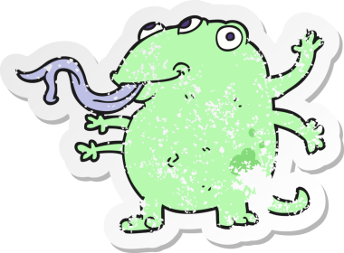 Bir insan tarafından çizilmiş uzaylı çizgi filminin gerilimli yapıştırması.