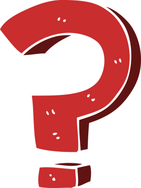 bir insan tarafından çizilmiş karalama soru işareti