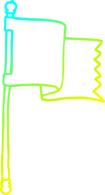 Bir insan tarafından çizilen bayrağın soğuk gradyan çizgisi.