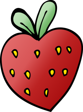 Bir insan tarafından çizilmiş karalama çileği.