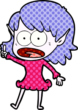 Bir insan tarafından çizilen elf kızı şok etti.