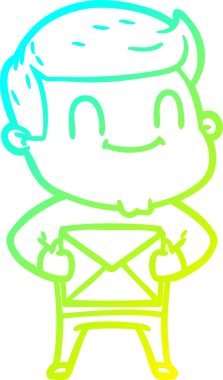 Bir insan tarafından çizilmiş karikatür cana yakın bir adamın çizimi.