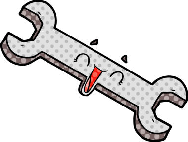 Bir insan tarafından çizilmiş bir çizgi film gülen anahtarı.