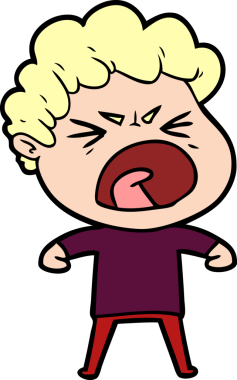 Bir insan tarafından çizilmiş öfkeli bir adam.