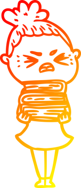 Bir insan tarafından çizilmiş kızgın bir karikatür çizimi.