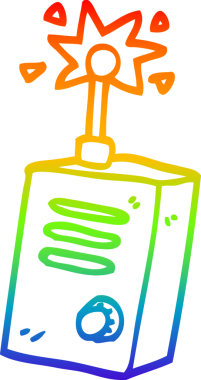 gökkuşağı gradyan çizgi çizimi bir insan tarafından çizilmiş bir karikatür telsizi