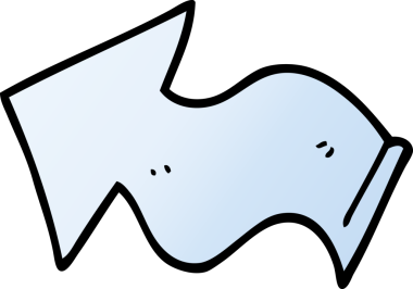 Bir insan tarafından çizilmiş karalama işaretli ok