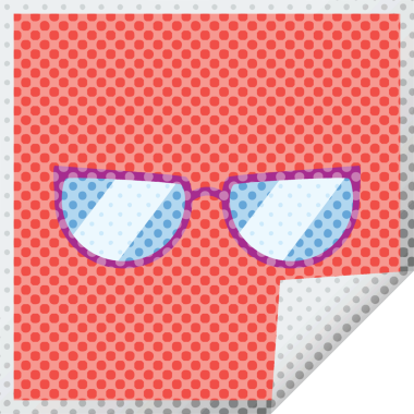 Bir insan tarafından çizilmiş grafik vektör illüstrasyon kare etiketi