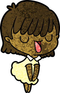 Bir insan tarafından çizilmiş karikatür kadın.