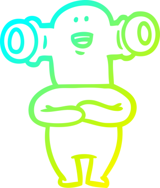 Bir insan tarafından çizilmiş, soğuk bir çizgi roman çizimi.