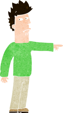 Bir insan tarafından çizilmiş çizgi filmci.