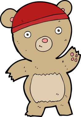 Bir insan tarafından çizilmiş oyuncak ayı.