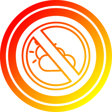 Bir insan tarafından çizilmiş sıcak eğimli hava koşulları simgesi yok