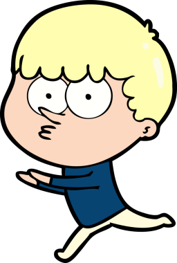 Çizgi film meraklısı çocuk bir insan tarafından çizilmiş.