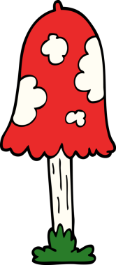 Bir insan tarafından çizilmiş karalama mantarı.