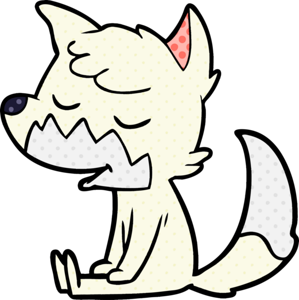 Bir insan tarafından çizilmiş dost canlısı bir çizgi film.