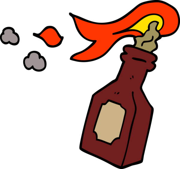 Bir insan tarafından çizilmiş karalama molotof kokteyli.