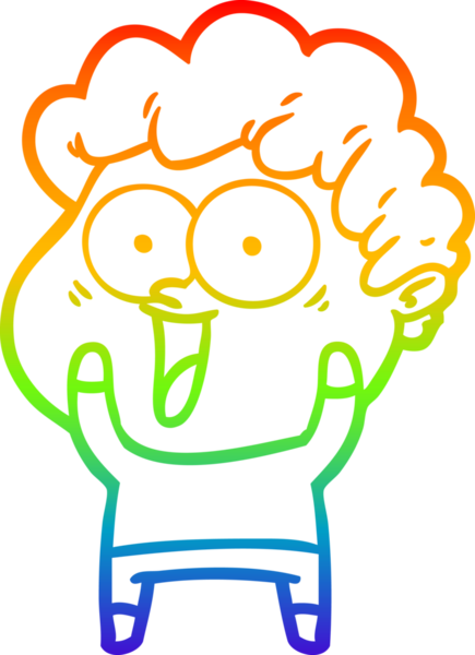 Bir insan tarafından çizilmiş mutlu bir adamın çizgi çizimi.