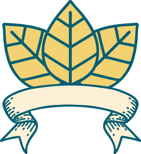 Bir insan tarafından çizilmiş geleneksel yaprak dövmesi.