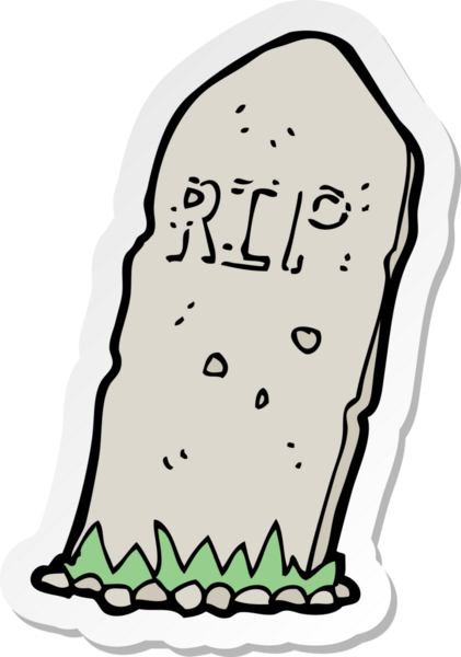 Bir insan tarafından çizilmiş ürkütücü bir karikatür çıkartması.