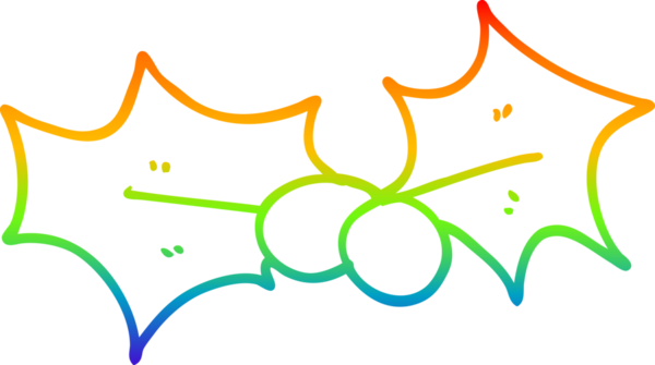 gökkuşağı gradyan çizgi çizimi Bir insan tarafından çizilmiş kutsal yaprak çizgi