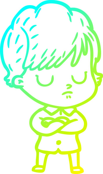 Bir insan tarafından çizilmiş bir karikatür kadın çizimi.