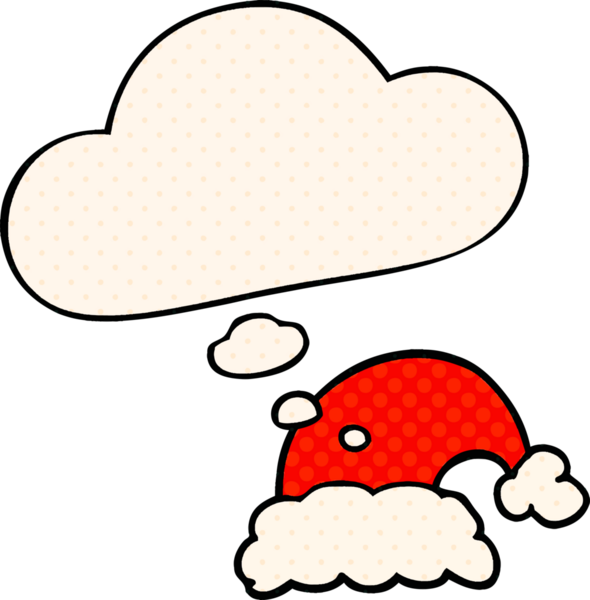 Bir insan tarafından çizilmiş, düşünce baloncuklu çizgi roman şapkası.