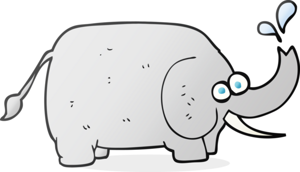 Bir insan tarafından çizilmiş serbest çizim bir fil.