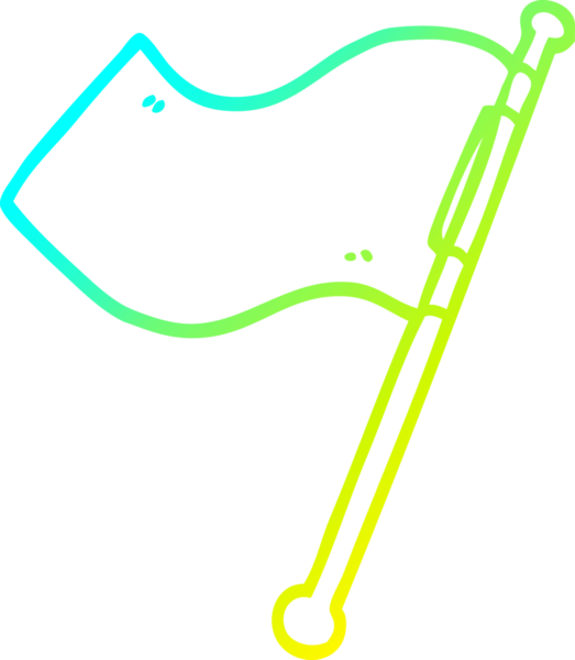 Bir insan tarafından çizilen kırmızı bayrakların soğuk gradyan çizgisi