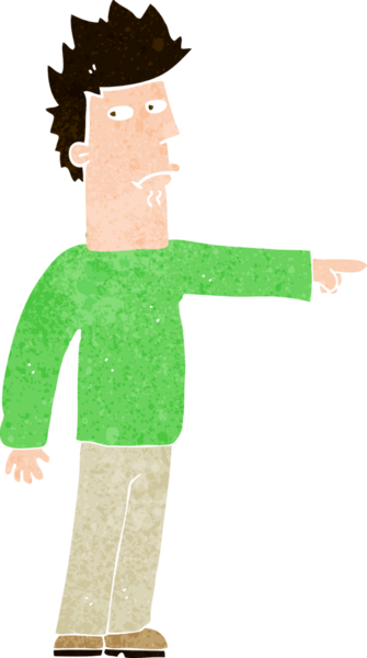 Bir insan tarafından çizilmiş çizgi filmci.