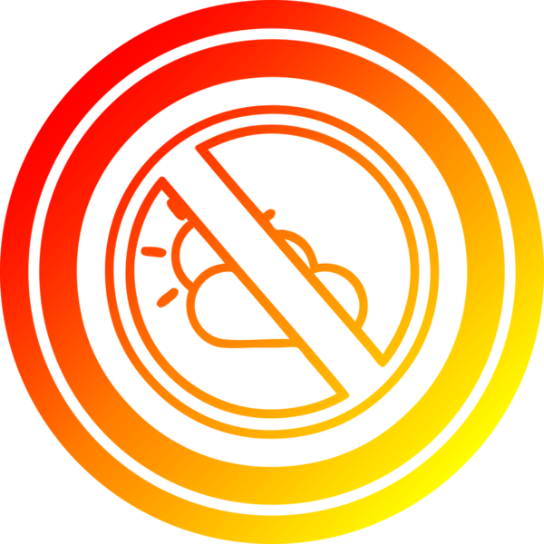 Bir insan tarafından çizilmiş sıcak eğimli hava koşulları simgesi yok