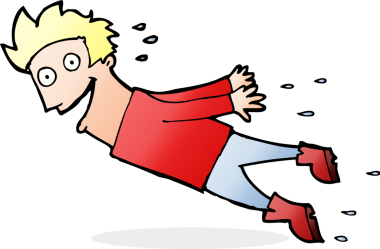 Bir insan tarafından çizilmiş sırılsıklam bir çizgi film.