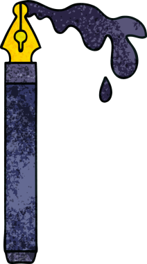 Bir insan tarafından çizilmiş garip bir karikatür mürekkebi.