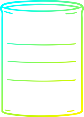 Bir insanın çizdiği karikatür petrol varilinin soğuk gradyan çizimi