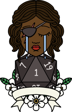 Retro Dövme Tarzı Ağlayan İnsan Haydut Doğal bir rulo bir insan tarafından çizilmiş