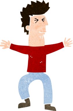 Çizgi film bir insan tarafından çizilen adamı strese sokuyor.