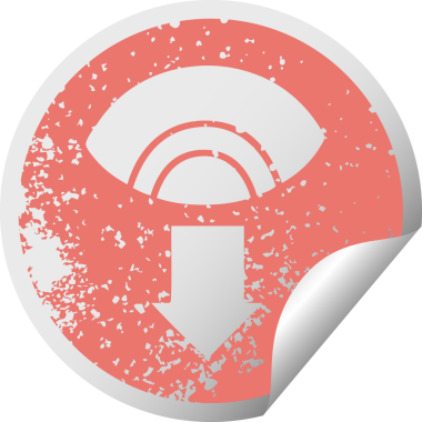 Sıkıntılı dairesel soyma etiketi bir insan tarafından çizilmiş bir gözün sembolü.