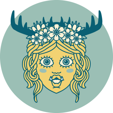 Retro Dövme Biçimli Ork karakteri bir insan tarafından çizilmiş