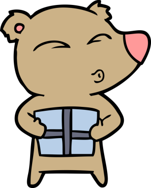 Bir insan tarafından çizilmiş ayı karikatürü çizicisi