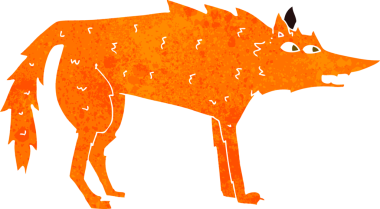 bir insan tarafından çizilmiş tilki çizgi filmi